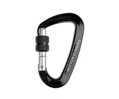 deanyi 12KN Metalllegierung Schraubgitter-Verschluss Karabiner Schlüsselanhänger-Clip Haken für Outdoor Camping Klettern Rucksack Hängematte Hängematte Werkzeug – 5 Farben