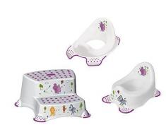 3er Set Z Hippo weiß WC Aufsatz + Kindertopf + Hocker zweistufig Toilettentrainer