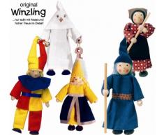 ORGINAL Winzling BIEGEPUPPEN Ritter Ergänzung 5er SET