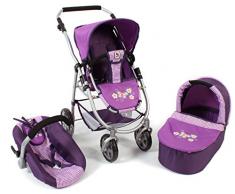 Bayer Chic 2000 637 28 - Kombi-Puppenwagen Emotion 3-in-1 All in Checker, Purple