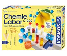 KOSMOS C1000 - Chemielabor, Basis-Laborausstattung, Chemie für Kinder ab 10 Jahre, Basislehrgang, Experimentierkasten
