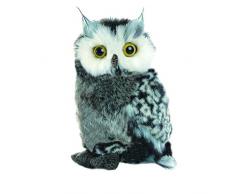 süsse Eule - Great Horned - Virginia-Uhu Owl ca. 22 cm Stofftier Plüschtier Spielzeug 100% Polyester ideal als Geschenk Waschbar bei Handwäsche 30 C°
