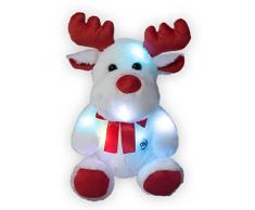 LED Plüschtier mit Schleife, ca. 25 cm, Verschiedene Motive (Elch)
