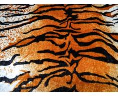 PANNESAMT Samt Stoff Tiger Fell Stoff Fellimitat Bedruckt
