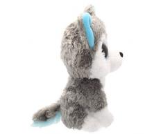 TY 36006 GL Slush-Hund Plüsch, Weiß,GrünundBlau, 15 cm