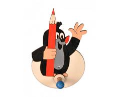 Garderobehaken - der kleine Maulwurf - Holz Kinder Kinderzimmer Garderobe Kleiderhaken Haken Wandhaken