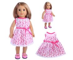 Zoylink Puppenkleider Set Puppenkleid Cute Doll Outfit Set für 18 Baby Girl Doll