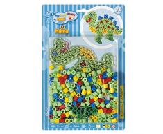 Hama 8909 - Maxiperlenset Dinosaurier, ca. 250 Bügelperlen, eine Stiftplatte und ein Bügelpapier