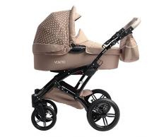 Knorr-Baby 33000-03 Kombikinderwagen Voletto Tupfen Limited Edition, sand-creme