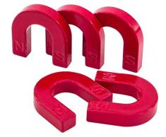 Betzold Hufeisen-Magnete, 5 Stück, Magnetismus Experimente Physik für Kinder, aus Ferro - Ferritmagnet Hufeisenform magnetisch Schule Schüler Physikunterricht Lehrmittel