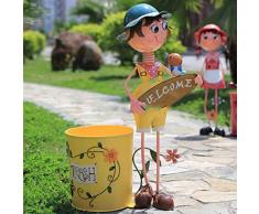 Outdoor Mülleimer Cartoon Puppe Garten Garten Villa Kinder Handwerk Ornamente Charakter Outdoor Möbel Mülltonne 01