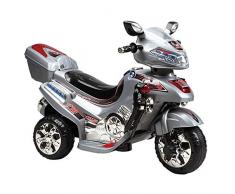 Kinder Elektromotorrad, Dreirad C031, 12 W 6V mit Musik und Licht grau