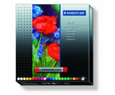 STAEDTLER 2420 C24 Ölpastellkreiden, wasserfest, haftet auf nahezu allen glatten Flächen, Kreidendurchmesser ca. 11 mm, Kartonetui mit 24 brillanten Farben