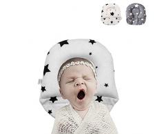 Inchant Orthopädisches Babykissen Gegen Kopfverformung und Flachkopf zur Verhinderung von plagiocephischem Babykissen - Sternelfenbein