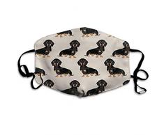 Mundabdeckung,Mundschutz,Männer Frauen Atmungsaktiver Halbgesichtsschutz Einstellbar Staubdicht Verschmutzungsschutz Wiener Hund Stoff Doxie Dackel Weiner Hund Haustier Hunde