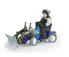 Rolly Toys 046713 rollyFarmtrac New Holland | Trettraktor mit Lader | Traktor mit Sitzverstellung, Flüsterreifen | Frontlader / Schauffellader | ab 3 Jahren | Farbe blau