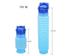 Notfall Wiederverwendbare Urinal Tragbare Schrumpfbare Persönliche Mobile Toilette Töpfchen Pee Flasche für Kinder Erwachsene Camping Auto Reise (750 ML)