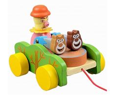 Alien Storehouse Schönes aus Holz Nachzieh-Spielzeug Push & Pull Wagon Fahrzeug