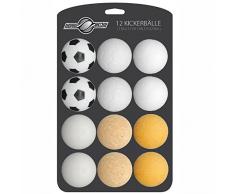 GOODS+GADGETS 12x Stück Speedball Kickerbälle für Tischfussball Tischkicker Kicker-Ball Set Auswahl Verschiedene Sorten (Kork, PE, PU, ABS) 35mm