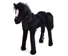 Pink Papaya Stehpferd zum draufsitzen - 75cm Plüschpferd Polly, mit Sound