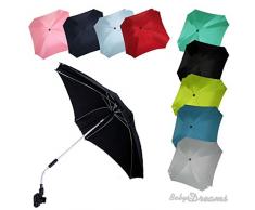 BAMBINIWELT Sonnenschirm für Kinderwagen ECKIG Ø74cm UV-Schutz50+ Schirm Sonnensegel Sonnenschutz (Türkis)