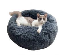 DEEN Rundes oder ovales Kuschelkissen für Welpen, Katze, weiches Sofa, Kuschel-Nest, Bett für kleine und mittelgroße Hunde und Katzen, waschbar