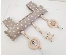 Baby Mobile Clip für den Tragegriff der Babyschale oder Wippe (Beige, Natur, Fuchs)