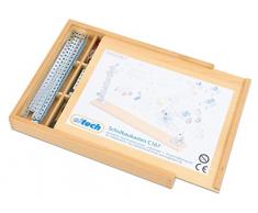 eitech Metallbaukasten, über 527 Teile, in einer Holzbox mit Schiebedeckel, inkl. Bauanleitungen