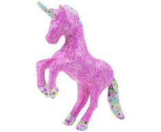 Décopatch KIT009O Bastel Set Pappmaché Einhorn (ideal für Kinder, 3,5 x 19 x 13,5 cm) rosa, bunt
