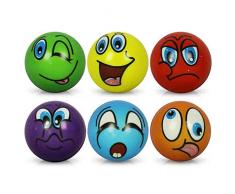HC-Handel 12 x Stressball Streßball Knautschball Antistressball lustige Gesichter Softball Sortiert 6 cm