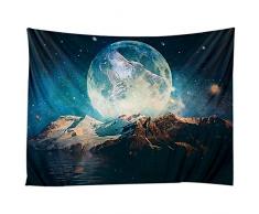 Wakerda Wandteppich, Mond- und Sternteppich, geeignet für Urlaub am Meer, Innen- und Außendekoration