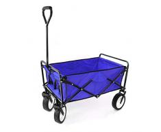 RAMROXX 34161 Garten Transport Faltwagen Handwagen Bollerwagen klappbar bis 80kg blau