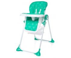 4Baby Decco Kinderhochstuhl klappbar mit Liegefunktion und Tisch, türkis