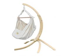 Babyhängematte Yoyo natur mit Thermomatratze ÖKO TEX und Hippo Hängemattengestell