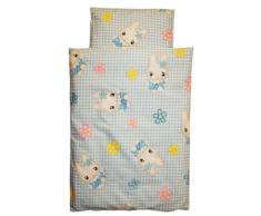 Amilian® Kinderwagenset Baby Bettwäsche Garnitur für Kinderwagen Kissen Decke NEU Blau 3D