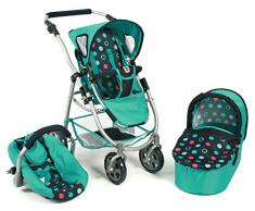 Bayer Chic 2000 637 21 - Kombi-Puppenwagen 3-in-1 Emotion All In, Menta, navy/mint