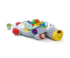 Woodyland 700008 Kuschelhund mit 60 Bällen, Bunt, Länge 124cm