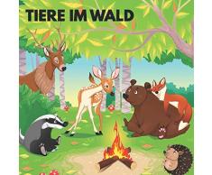 Tiere im Wald: 50 einzigartige Waldtiere zum Ausmalen für Kinder ab 3+ Jahren für zu Hause oder den Kindergarten. Als Kopiervorlage für PädagogInnen geeignet.