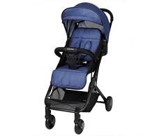 Nostalgie Kinderwagen Klappbar Comfort Reisebuggy mit Liegefunktion Sportwagen Sitzbuggy Baby Kombikinderwagen Leichter Buggy handgepäck Flugzeug Mit Spurstange Geeignet 0 Monate bis 3 Jahre,Blau