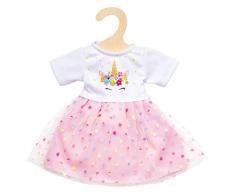 Heless 2060 Einhorn-Kleid für Puppen, Hannah, Größe 35-45 cm
