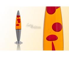 Lavalampe 35cm Rot Orange Timmy E14 25W Kabelschalter Geschenkidee Weihnachten Geburtstag inklusive Leuchtmittel Retro Magmaleuchte