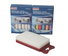 Megaprom 24 TLG. Tafelkreide Kreide Kreidetafel Wandkreide Schulkreide Kinderkreide Set inkl. Tafelschwamm Tafelwischer Schwamm Wischer