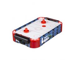 Relaxdays Airhockey Tischspiel, Profi Lufthockey mit LED-Beleuchtung, mit Gebläse, inklusive Zubehör, Tischhockey, bunt