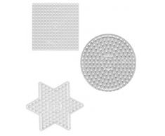 Hama Maxi Perlen - Beutel mit Stiftplatte 8220 Kreis , 8214 Quadrat und 8222 Stern
