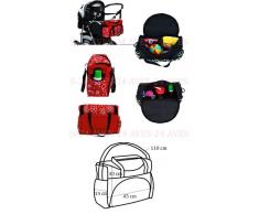Wickeltasche Kinderwagentasche GRAPHIT mit Wickelunterlage