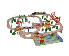Woodtoys Holzeisenbahn (Holz 100 Teile)