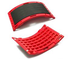 Sport-Thieme Therapie- u. Fitnessbogen | Multifunktionale Fitness-Wippe, Stepper, Balanceboard | Belastbar: 200 kg | Kunststoff, Anti-Rutsch-Matte | 71x49,5x14,5 cm | 3 kg | Rot-Schwarz