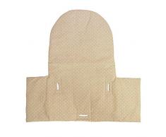 Puckdaddy Sitzkissen Oskar, Punkte/beige für IKEA Hochstuhl Antilop