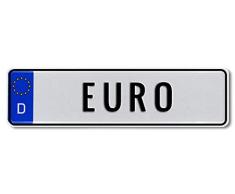 Bobby Car Kettcar Tretauto Namensschild Junior Kennzeichen Kidsplate BobbyCar nach ihrem Wunsch geprägt Größe 340mm x 90mm (Euro)