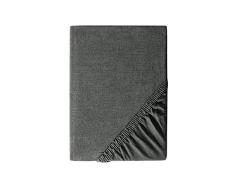 myHomery Kinder Spannbettlaken - Spannbetttuch - Matratzenbezug Kinderbett - Bettlaken 100% Baumwolle - Betttuch Babybett Babyspannbettlaken Grau | 60/70x120/140cm Basic: 125g/m²
